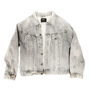 Lee’s Grey Light Wash Denim Jean Jacket size XL